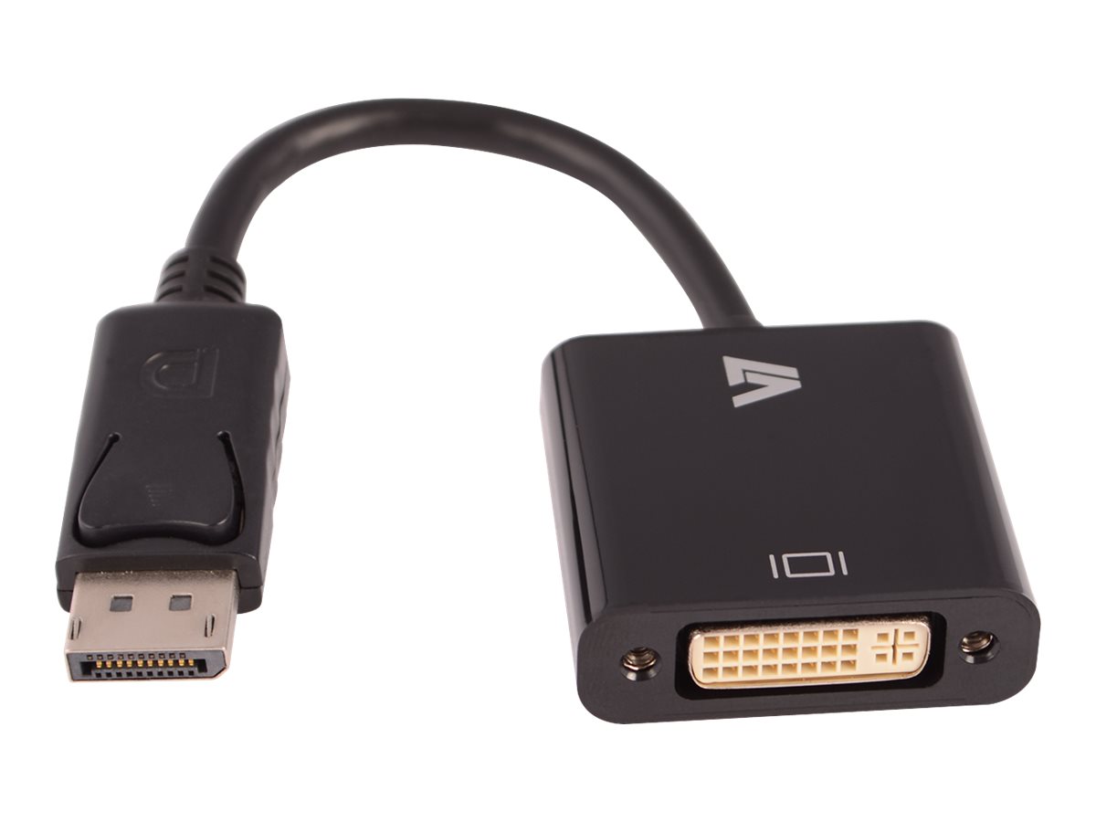 V7 - DisplayPort-Adapter - DisplayPort (M) zu DVI-I (W) - Schwarz