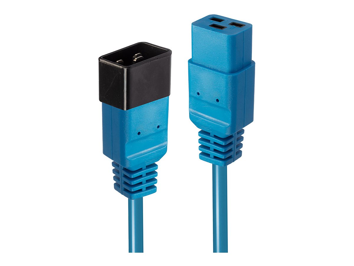 Lindy - Spannungsversorgungs-Verlngerungskabel - IEC 60320 C19 zu IEC 60320 C20 - 250 V - 16 A - 1 m