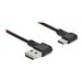 Delock Easy - USB-Kabel - USB (M) links/rechts abgewinkelt, umkehrbar zu USB-C (M) links/rechts abgewinkelt, umkehrbar - 50 cm -