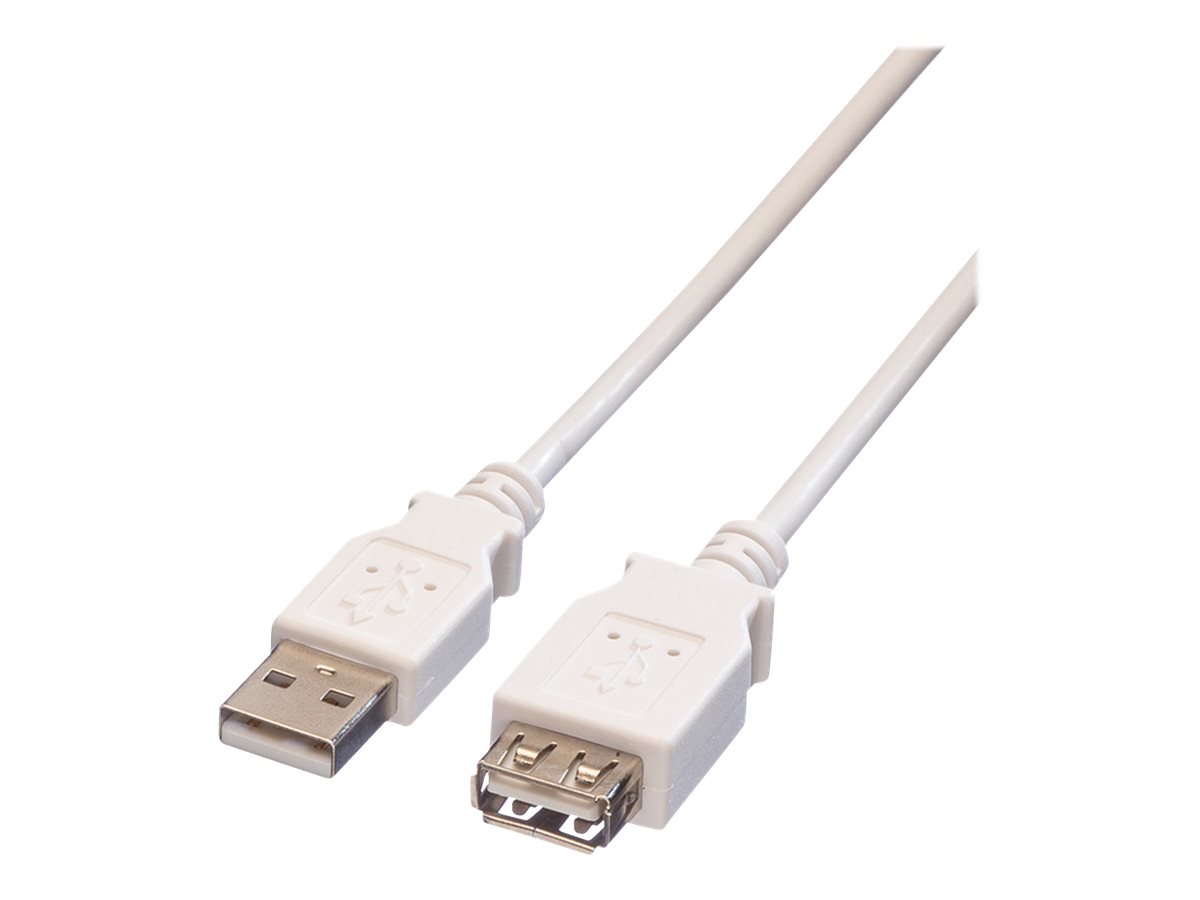 VALUE - USB-Verlngerungskabel - USB (W) zu USB (M) - USB 2.0 - 3 m - weiss