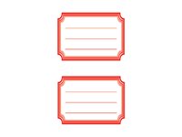 Avery Zweckform Z-Design School - Papier - selbstklebend - roter Rahmen - 76 x 120 mm 12 Etikett(en) (6 Bogen x 2) Etiketten