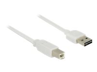 Delock Easy - USB-Kabel - USB (M) umkehrbar zu USB Typ B (M) - USB 2.0 - 5 m - weiss