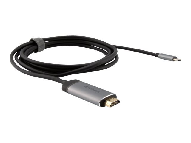 Verbatim - Video- / Audiokabel - 24 pin USB-C mnnlich zu HDMI mnnlich - 1.5 m - 4K Untersttzung