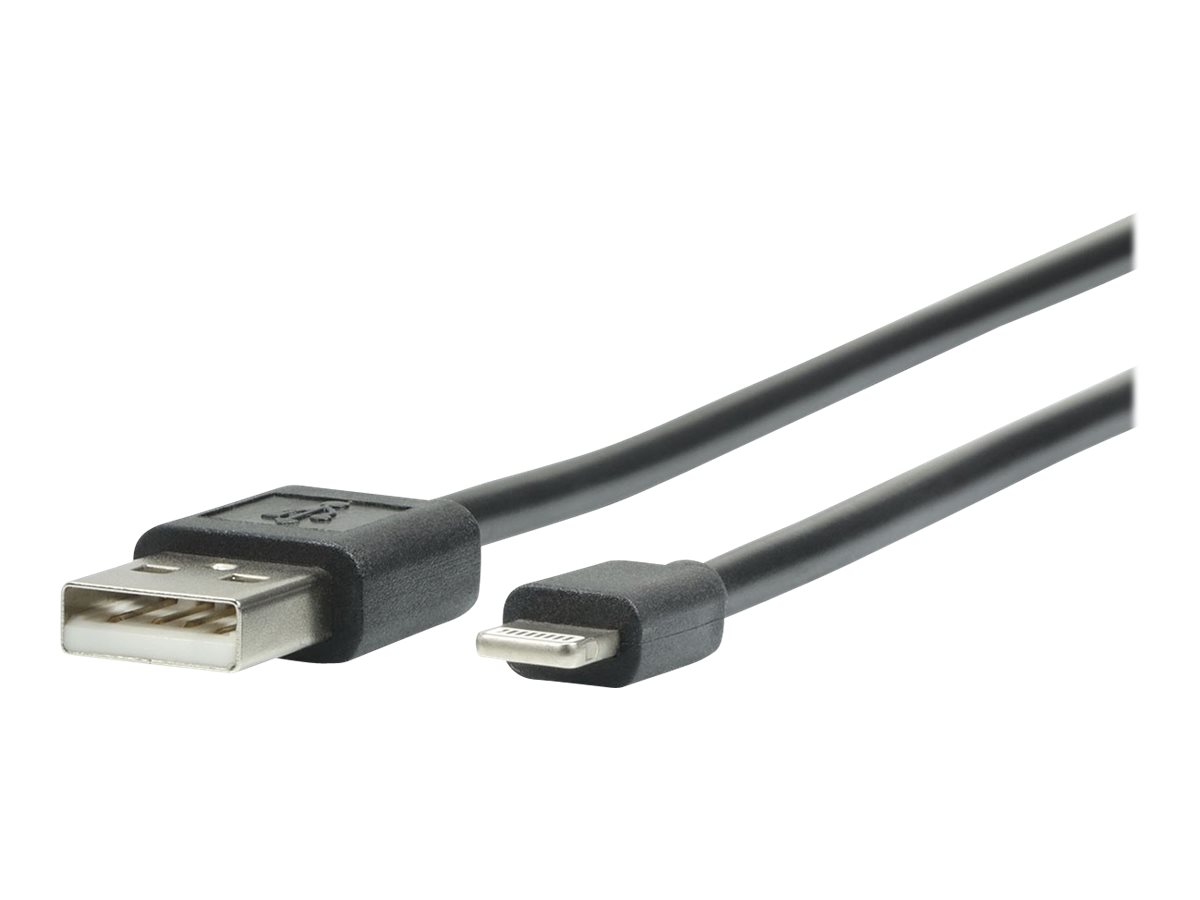 Mobilis - Lade-/Datenkabel - USB mnnlich zu Lightning mnnlich - 1 m - Schwarz