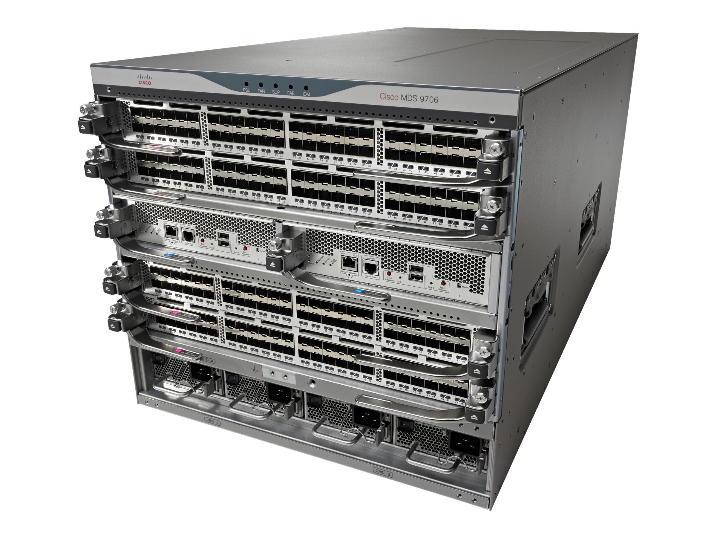 HPE SN8700C 16-slot 16/32/64Gb Fibre Channel Director Switch - Switch - managed - an Rack montierbar - mit 2 x HPE Supervisor-4 