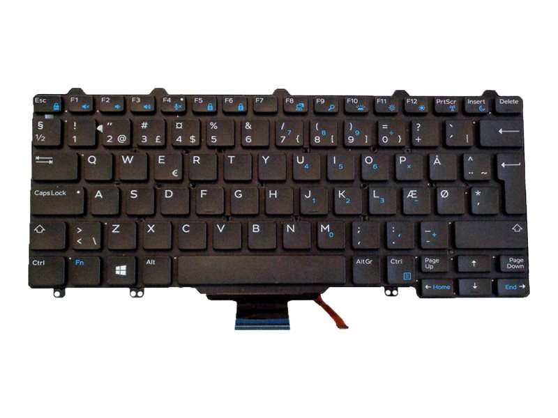 Origin Storage - Tastatur - hinterleuchtet - Dnisch - Schwarz - fr Dell Latitude E6420