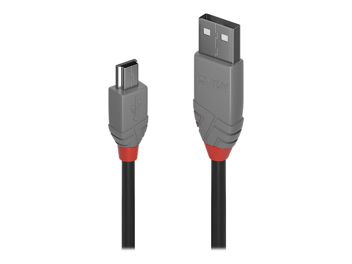 Lindy Anthra Line - USB-Kabel - USB (M) zu Mini-USB, Typ B (M) - USB 2.0 - 1 m - rund