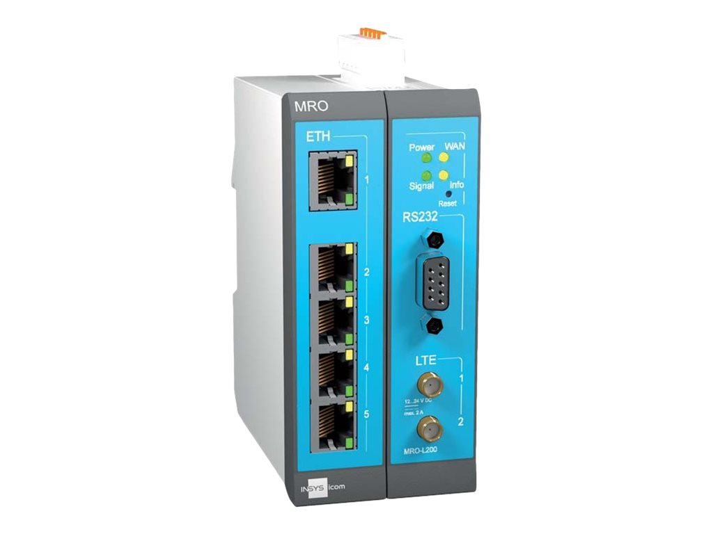 INSYS icom MRO L210 - - Router - - WWAN - Modbus - an DIN-Schiene montierbar