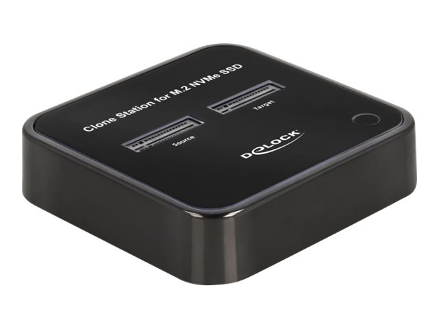 Delock - SSD-Dockingstation mit Klon-Funktion Schchte: 2 - M.2 - M.2 NVMe Card - USB 3.2 (Gen 2) - Schwarz