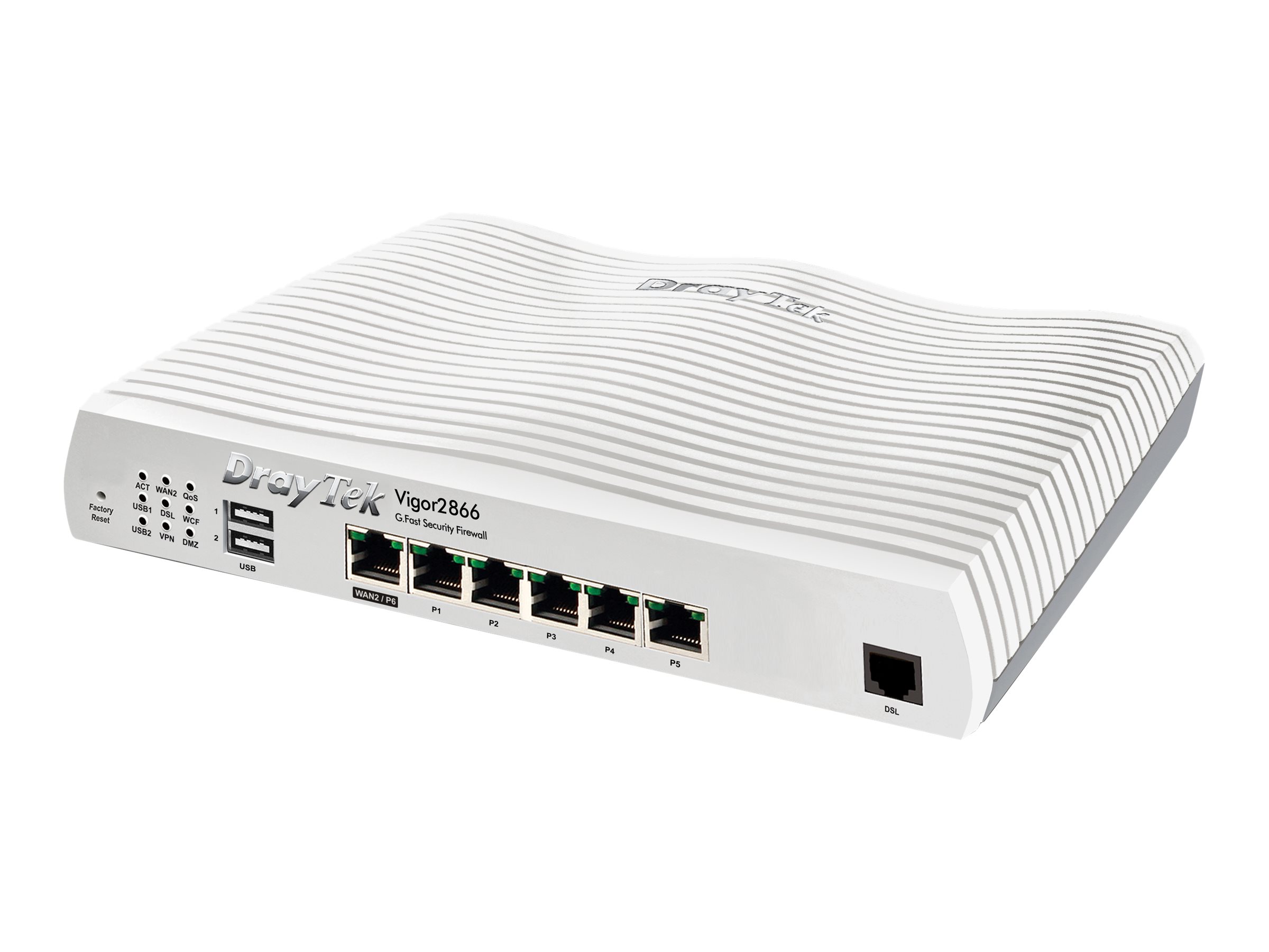 Draytek Vigor 2866 - Router - DSL-Modem - 5-Port-Switch - GigE - WAN-Ports: 2