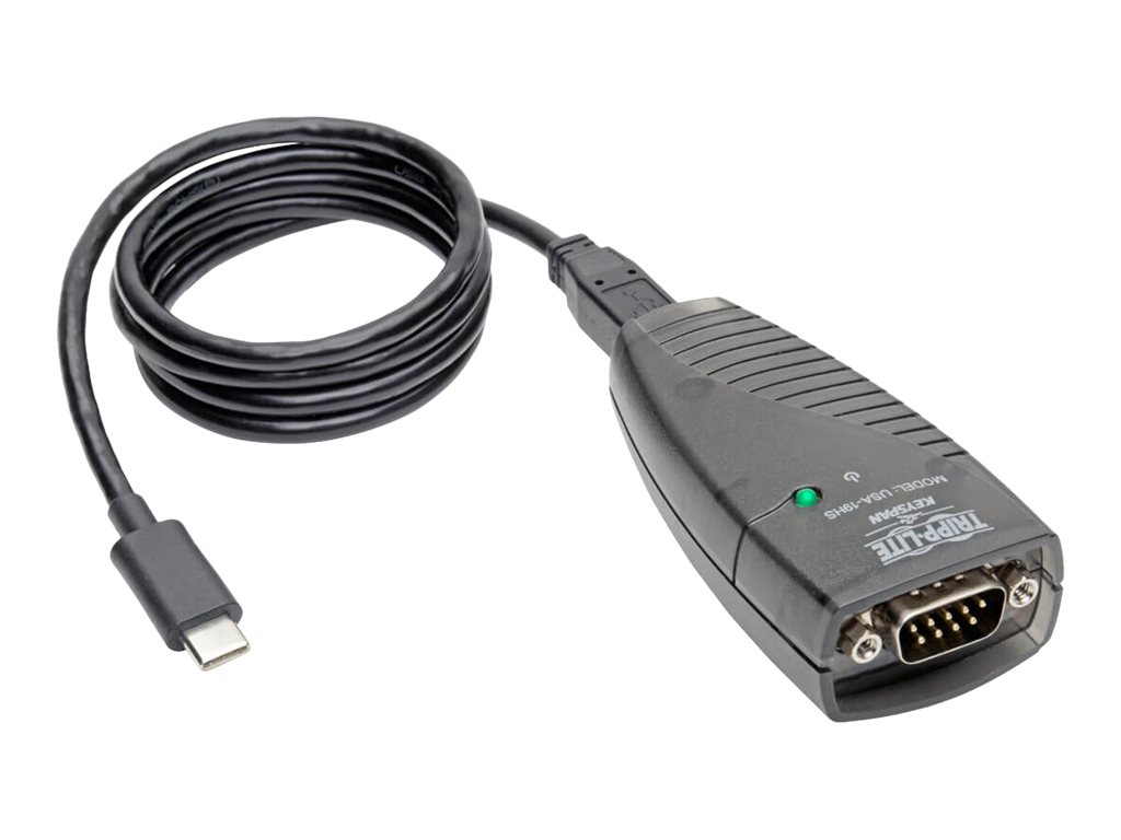 Tripp Lite USB-C to Serial Adapter (DB9) - Keyspan, High-Speed (M/M), Detachable Cable, TAA - Serieller Adapter - USB - RS-232 x