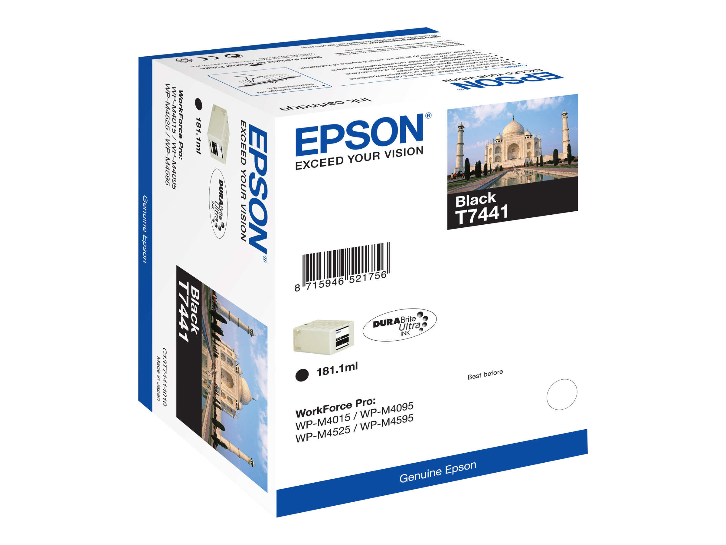 Epson T7441 - 181.1 ml - Schwarz - Original - Blisterverpackung - Tintenpatrone