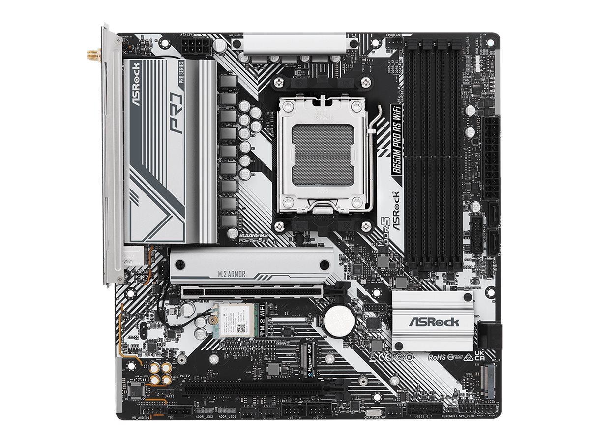 ASRock B650M Pro RS WiFi - Motherboard - micro ATX - Socket AM5 - AMD B650 Chipsatz - USB-C 3.2 Gen2, USB-C 3.2 Gen 1, USB 3.2 G