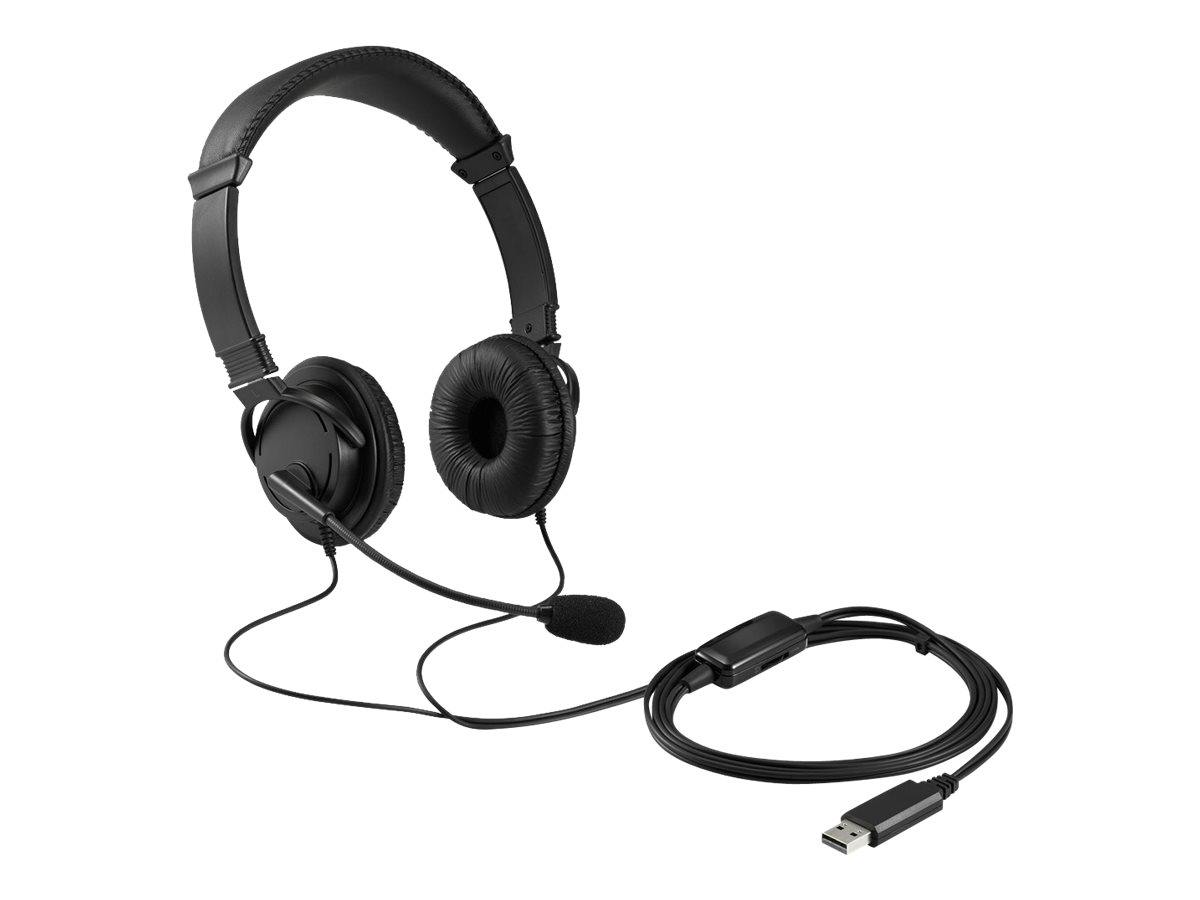 Kensington USB Hi-Fi Headphones - Kopfhrer mit Mikrofon - On-Ear - kabelgebunden - USB