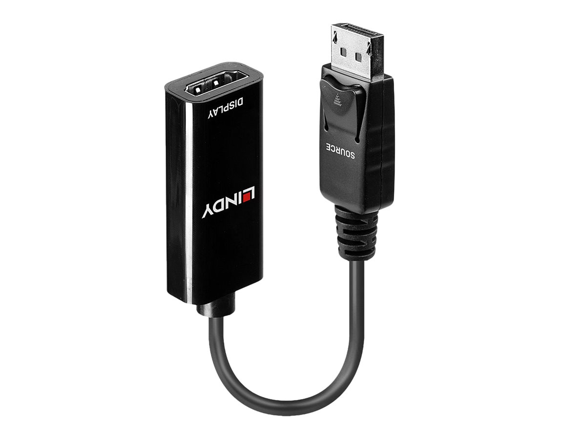 Lindy - Videoadapter - DisplayPort mnnlich zu HDMI weiblich - Schwarz - 4K Untersttzung