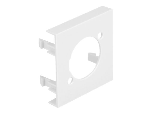 Delock Module Plate - Easy 45 - Steckdosenhalter - 45 x 45 mm, round cut-out D-type - 1 Modul - weiss (Packung mit 5)