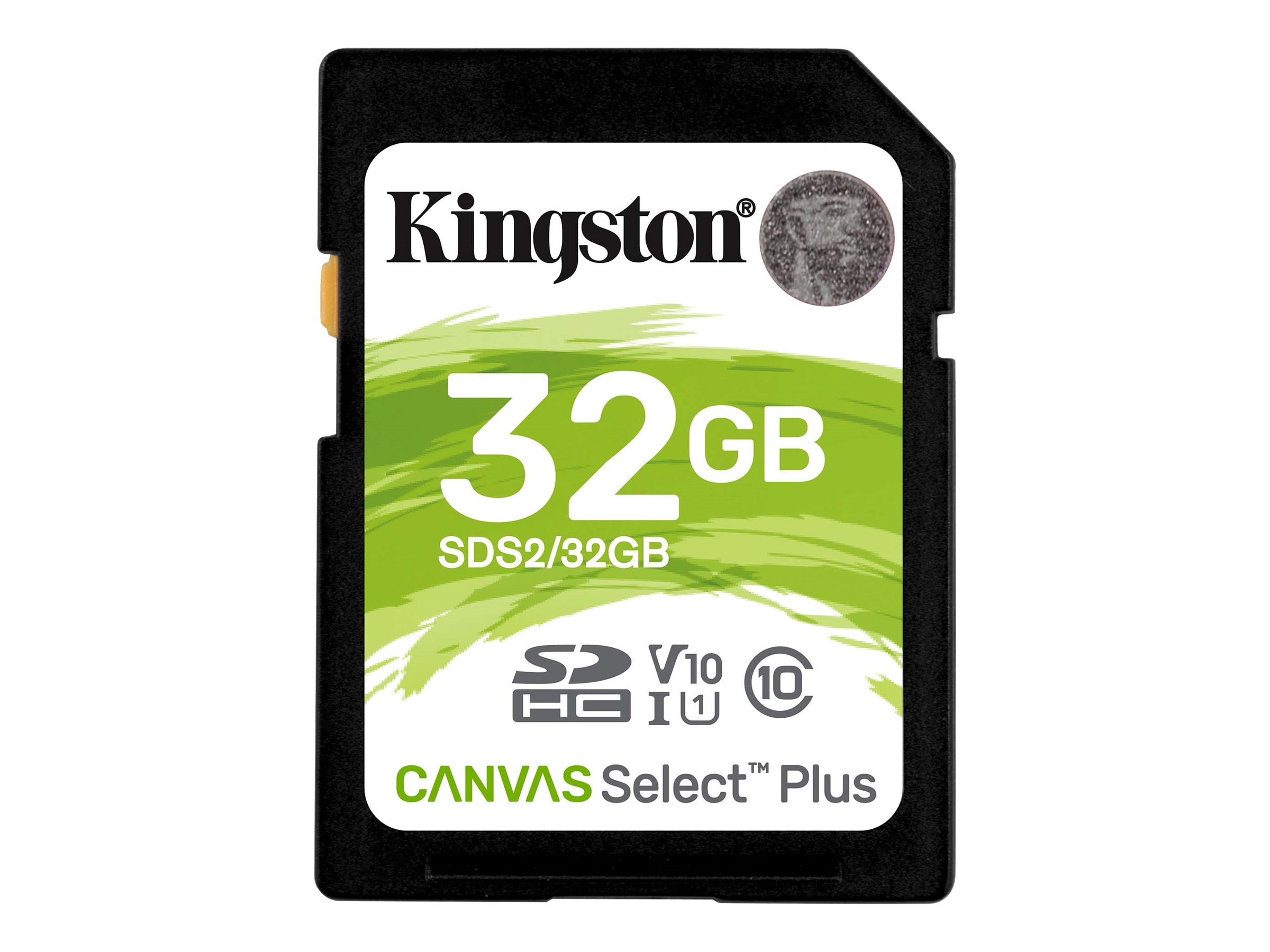 Kingston Canvas Select Plus - Flash-Speicherkarte - 32 GB - Video Class V10 / UHS-I U1 / Class10 - SDHC UHS-I