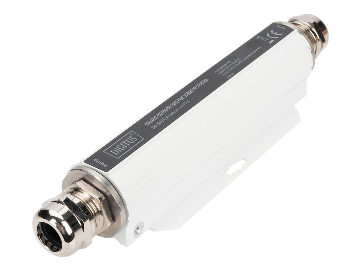 DIGITUS - PoE-berspannungsschutz (Wandmontage) - Gigabit, Outdoor, 60 W - Ausgangsanschlsse: 1