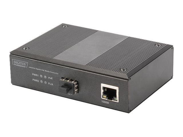 DIGITUS Professional DN-652104 - Medienkonverter - 1GbE - 10Base-T, 100Base-TX, 1000Base-T, 1000Base-X - RJ-45 / SFP (mini-GBIC)