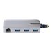 StarTech.com 3-Port USB-C Hub with Ethernet, 3x USB-A Ports, Gigabit Ethernet, USB 3.0 5Gbps, Bus-Powered, USB Type-C Hub w/GbE 