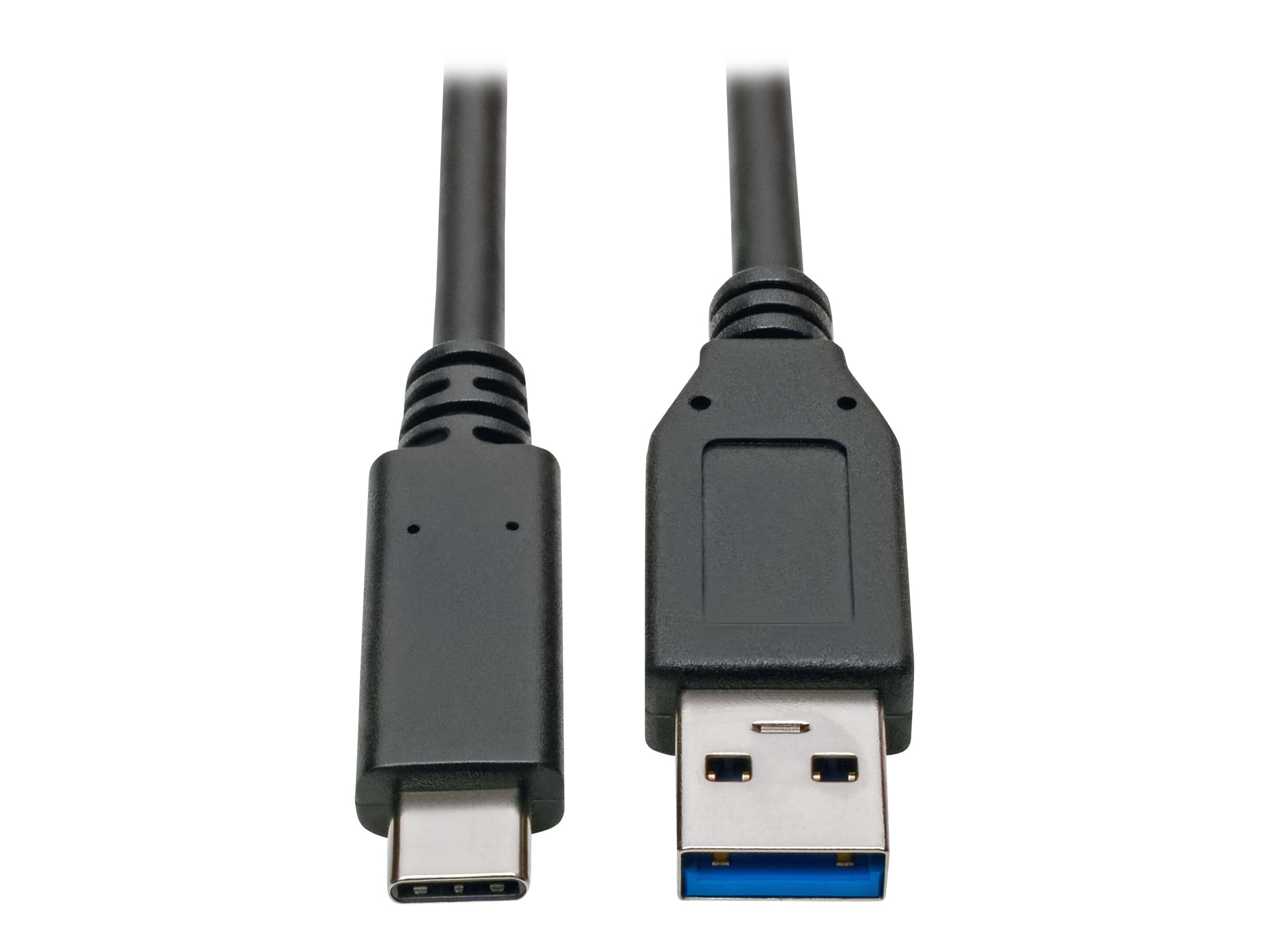 Eaton Tripp Lite Series USB-C to USB-A Cable (M/M), USB 3.2 Gen 2 (10 Gbps), USB-IF Certified, Thunderbolt 3 Compatible, 3 ft. (
