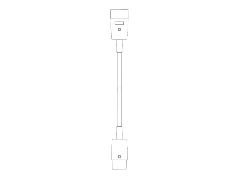 Bachmann - Spannungsversorgungs-Verlngerungskabel - IEC 60320 C20 zu IEC 60320 C19 - 250 V - 16 A - 1 m