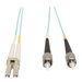 Eaton Tripp Lite Series 10Gb Duplex Multimode 50/125 OM3 LSZH Fiber Patch Cable (LC/ST) - Aqua, 2M (6 ft.) - Patch-Kabel - LC Mu