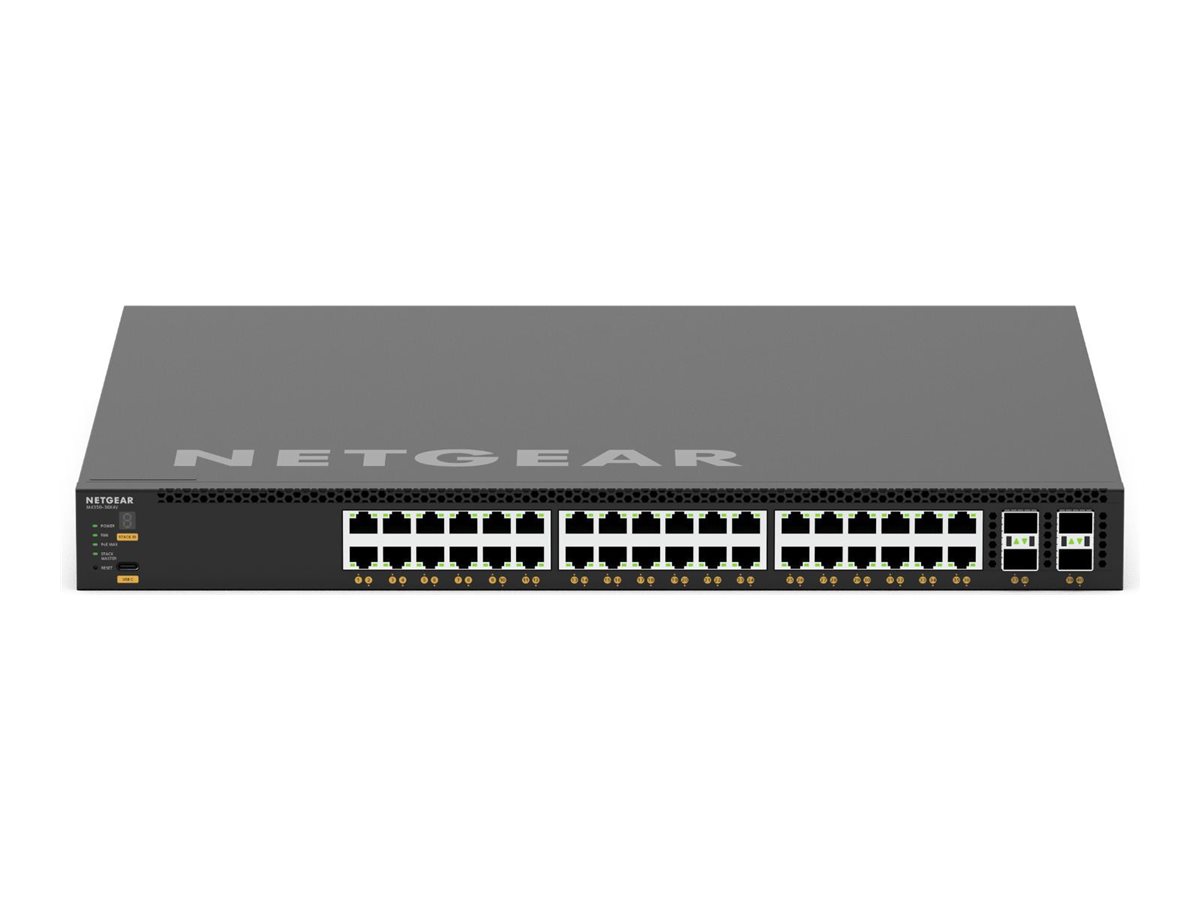 NETGEAR AV Line M4350-36X4V - Switch - L3 - managed - 36 x 100/1000/2.5G/5G/10GBase-T (PoE++) + 4 x 1/10/25 Gigabit SFP28 - Luft