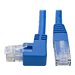 Eaton Tripp Lite Series Left-Angle Cat6 Gigabit Molded UTP Ethernet Cable (RJ45 Left-Angle M to RJ45 M), Blue, 1 ft. (0.31 m) - 