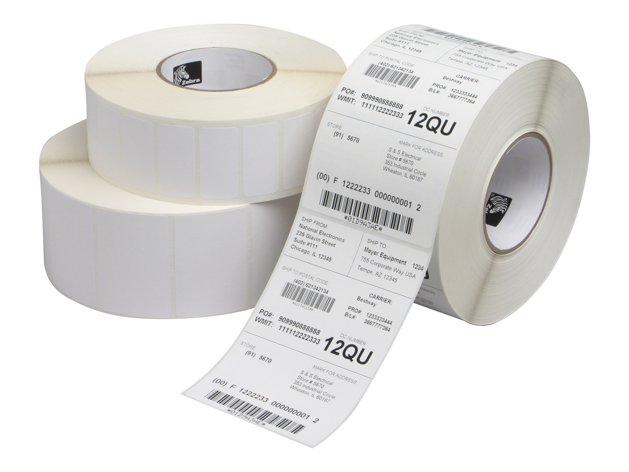 Zebra Z-Perform 1000T - Papier - permanenter Klebstoff - 32 x 13 mm 55800 Etikett(en) (12 Rolle(n) x 4650) Etiketten