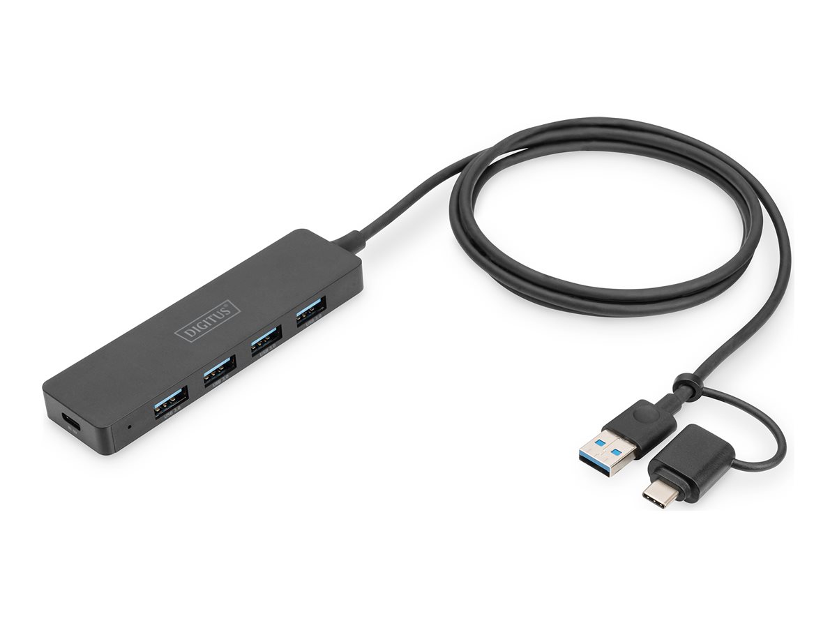 DIGITUS Slim Line - Hub - 4 x SuperSpeed USB 3.0 - Desktop