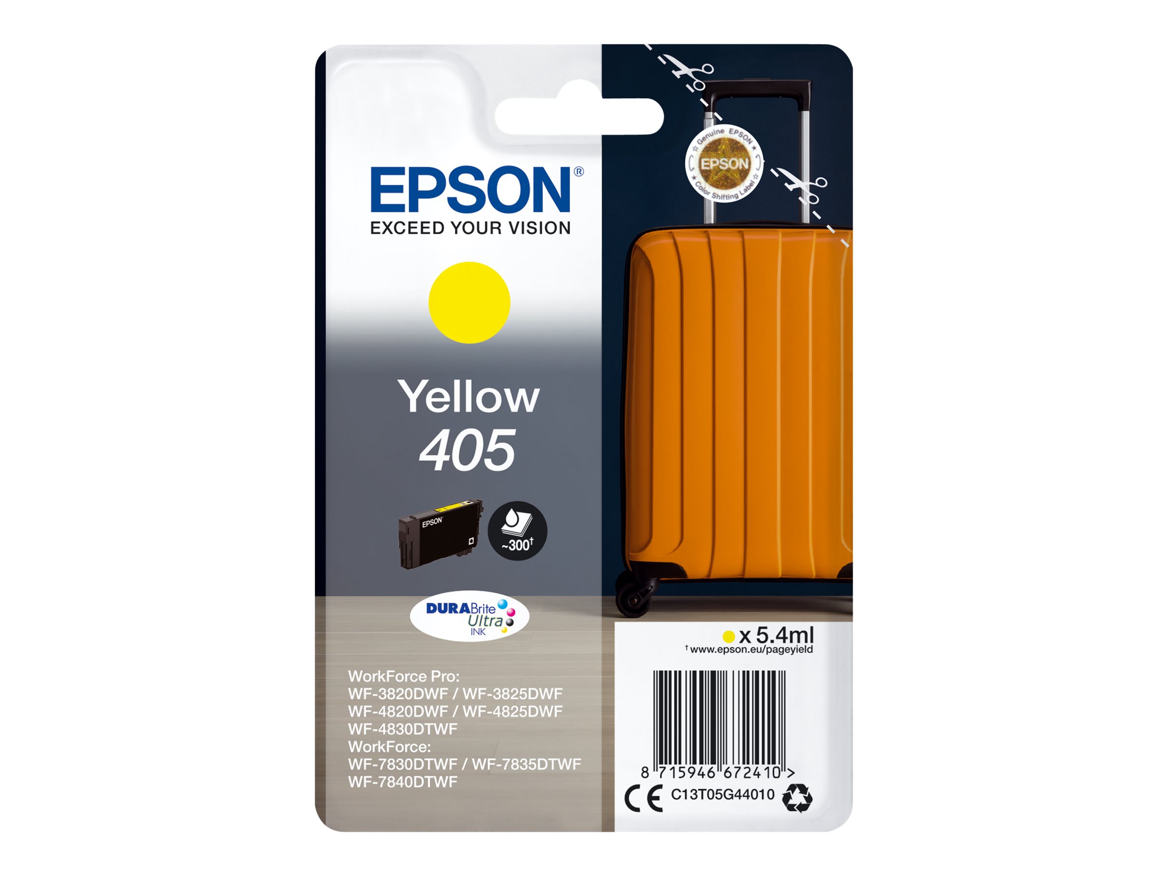 Epson 405 - 5.4 ml - Gelb - original - Blister mit RF- / akustischem Alarmsignal - Tintenpatrone