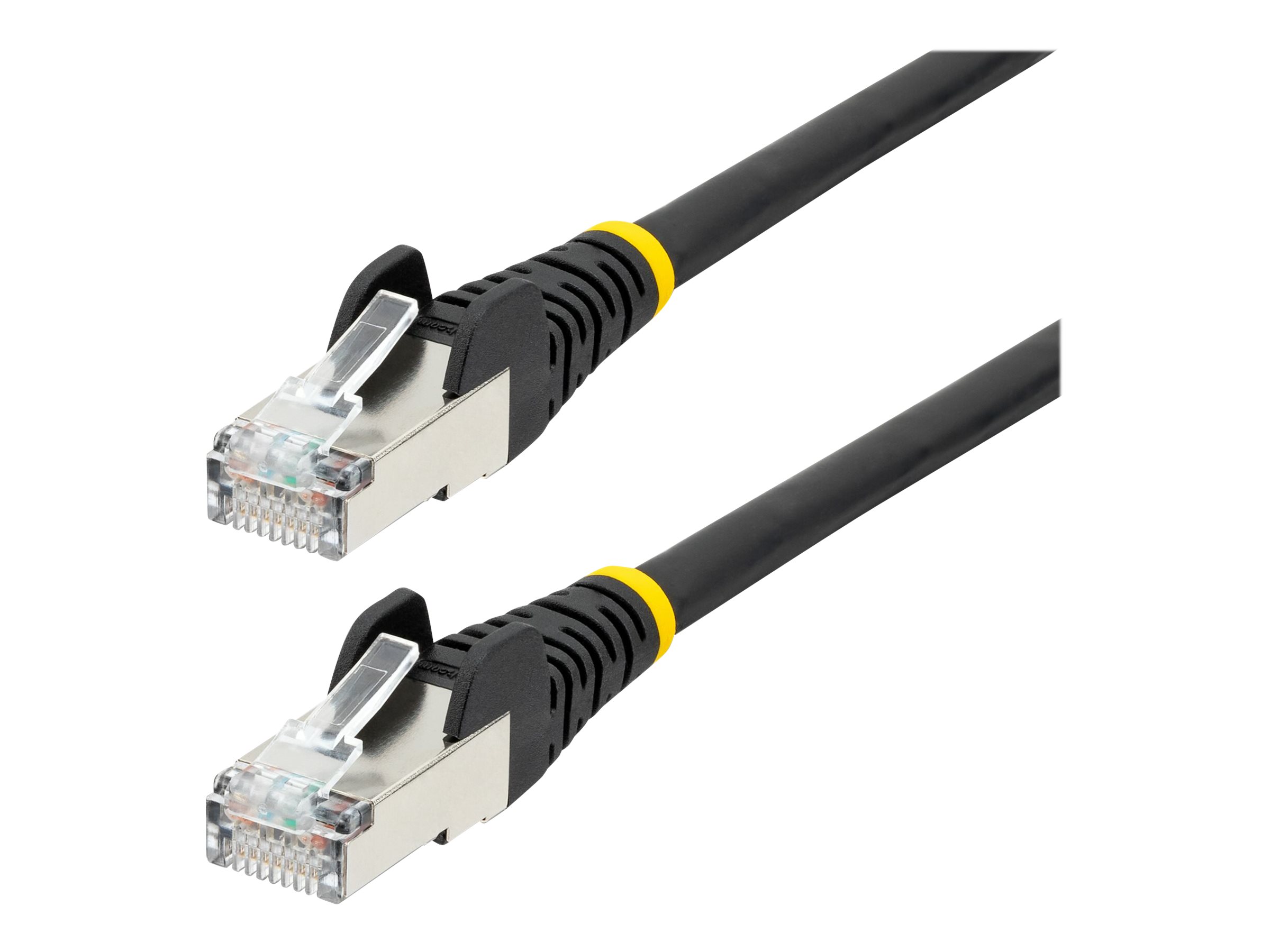 StarTech.com 1.5m CAT6a Ethernet Cable - Black - Low Smoke Zero Halogen (LSZH) - 10GbE 500MHz 100W PoE++ Snagless RJ-45 w/Strain