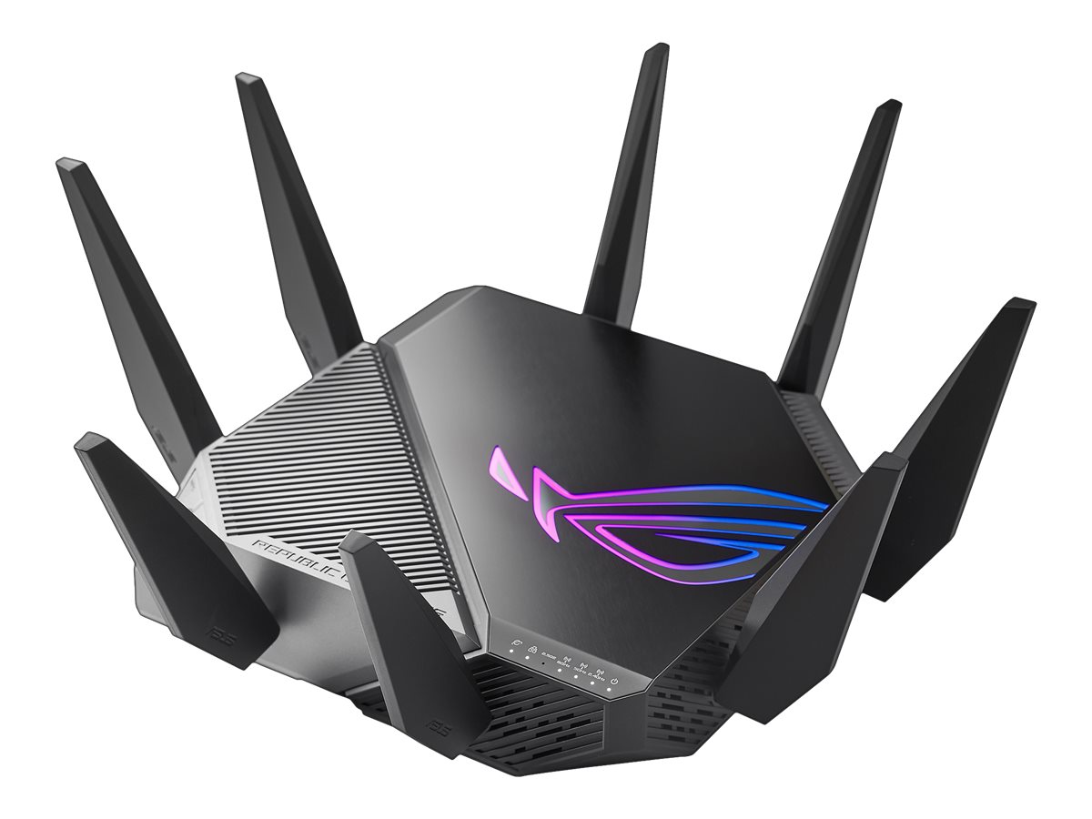 ASUS ROG Rapture GT-AXE11000 - Wireless Router - 4-Port-Switch - GigE, 2.5 GigE - WAN-Ports: 2 - Wi-Fi 6E