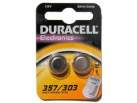 Duracell D357, Single-use battery, Siler-Oxid (S), Knopf/Mnze, 1,5 V, 2 Stck(e), Silber