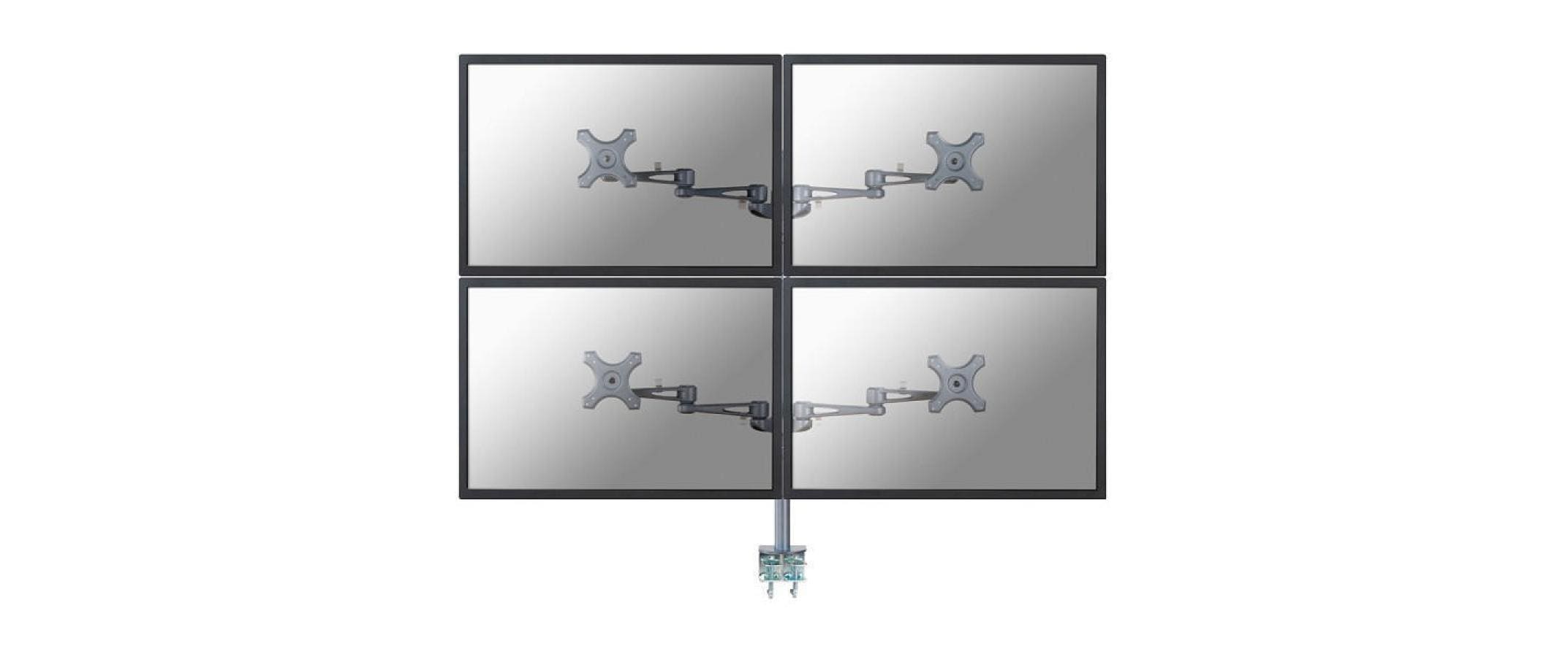 Neomounts FPMA-D935D4 - Befestigungskit - Voll beweglich - fr 4 LCD-Anzeigen - Silber - Bildschirmgrsse: 25.4-68.6 cm (10