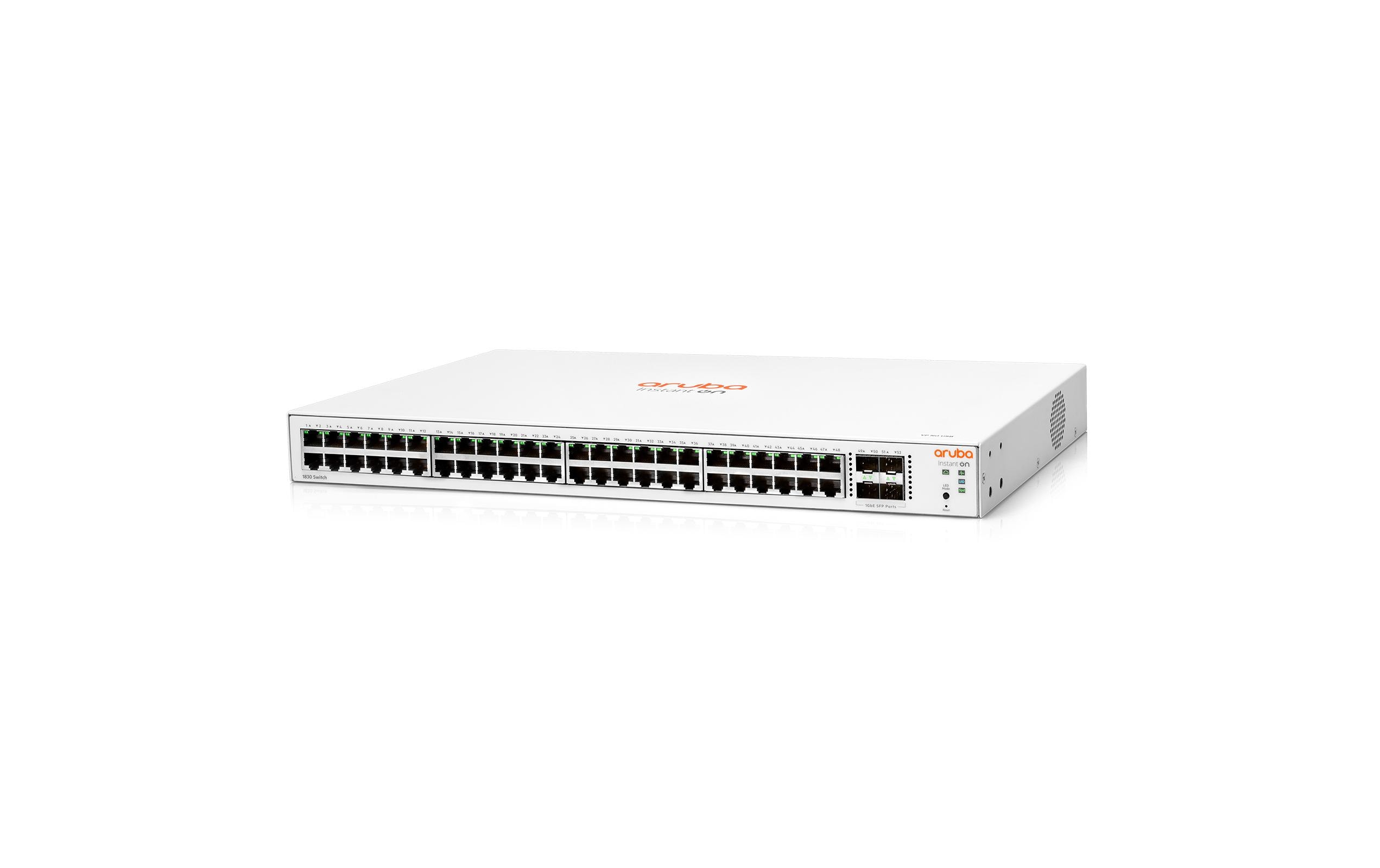 HP 1830-48G: 48 Port RJ45 1Gb, 4SFP Switch