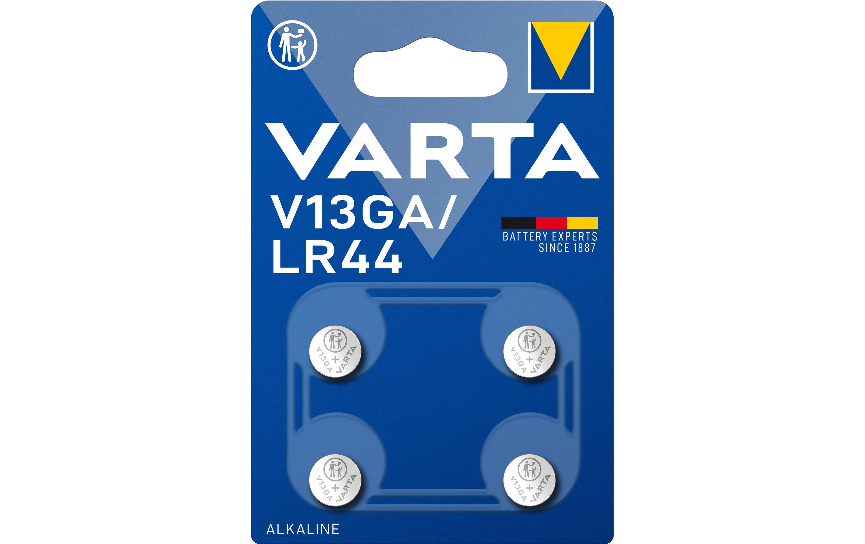 VARTA Knopfzelle V13GA, 1.5V, 4er Blister