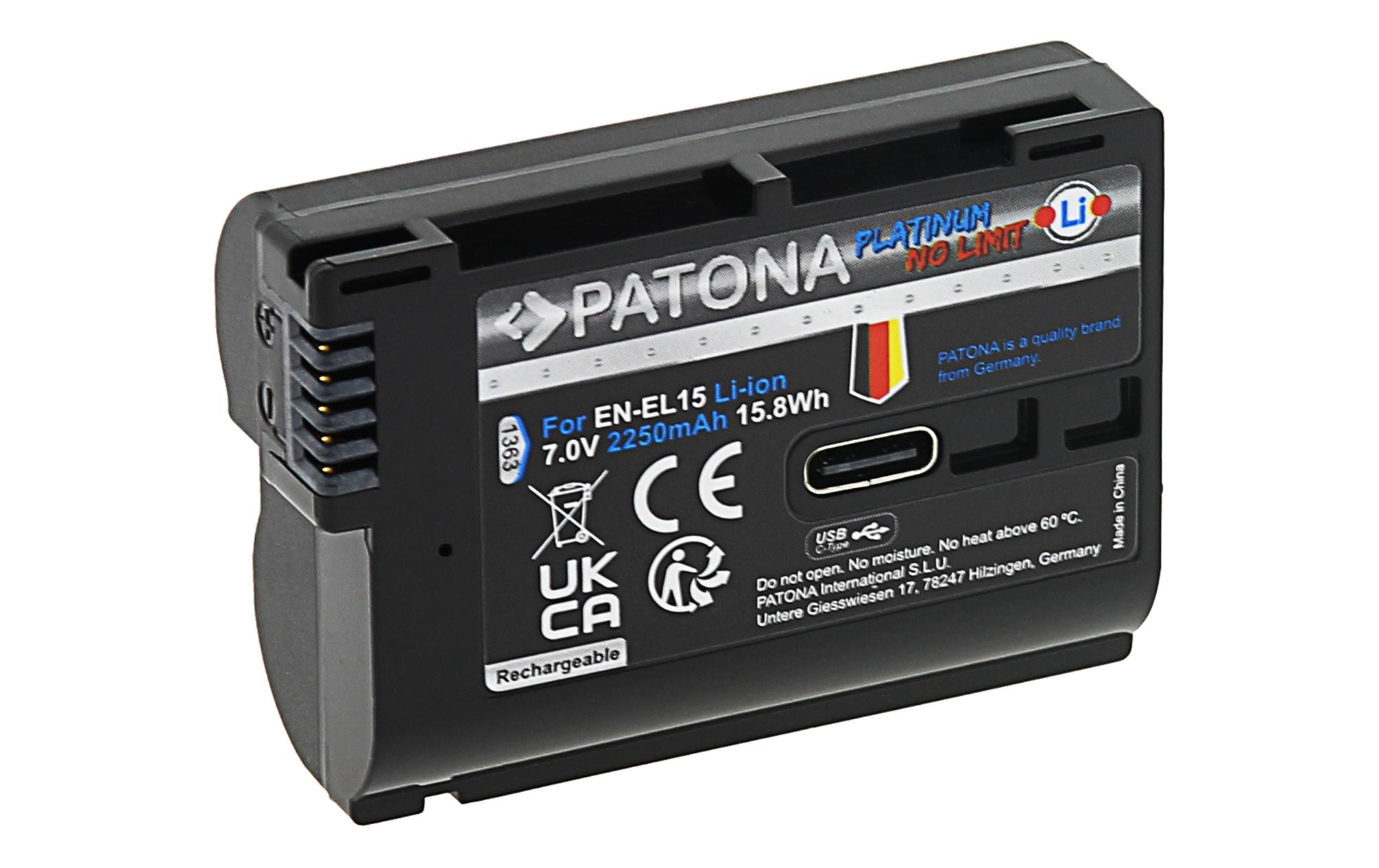 PATONA Platinum Akku EN-EL15C USB-C