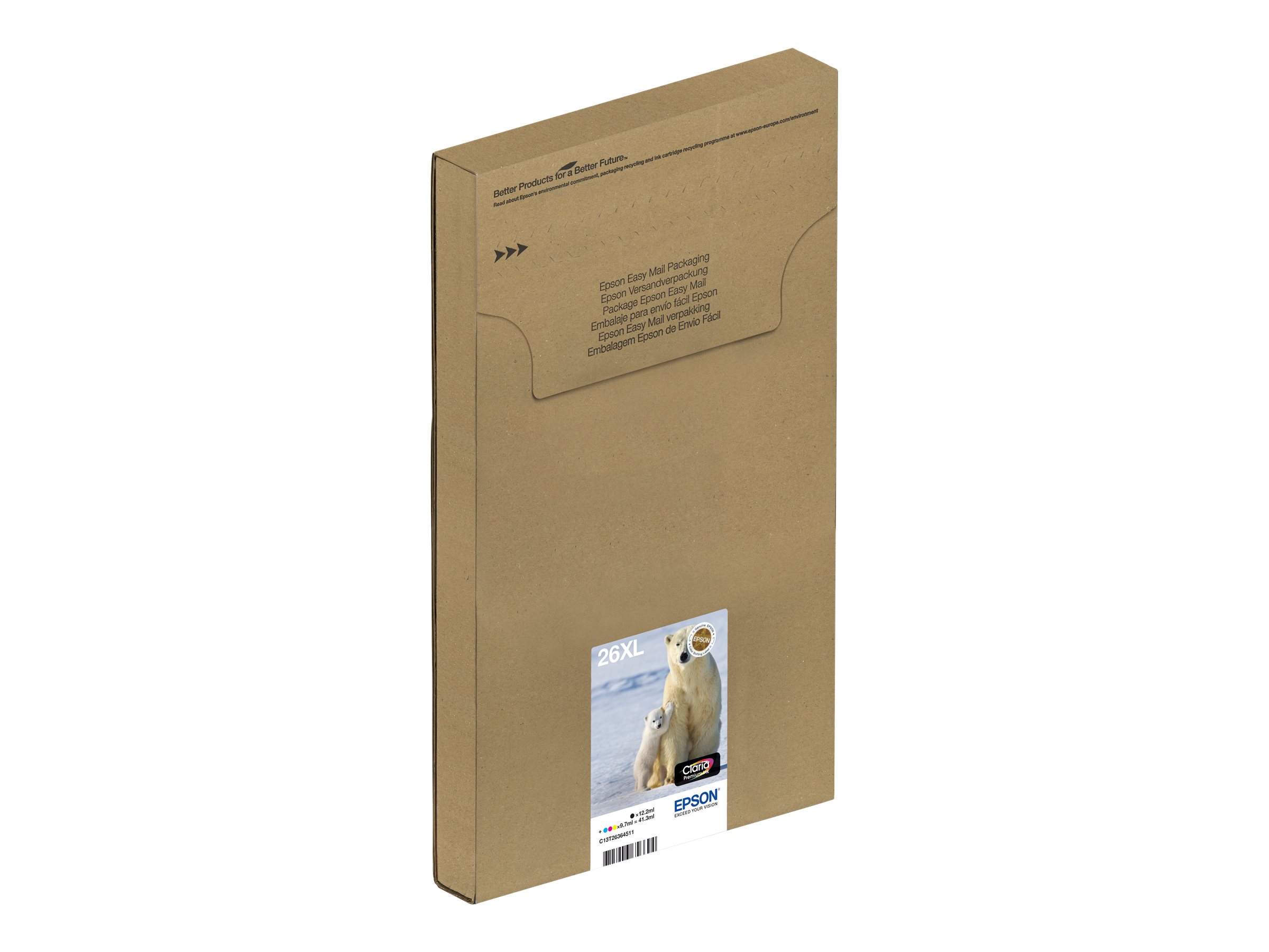 Epson Multipack 26XL EasyMail - 4er-Pack - 41.3 ml - XL - Schwarz, Gelb, Cyan, Magenta - Original