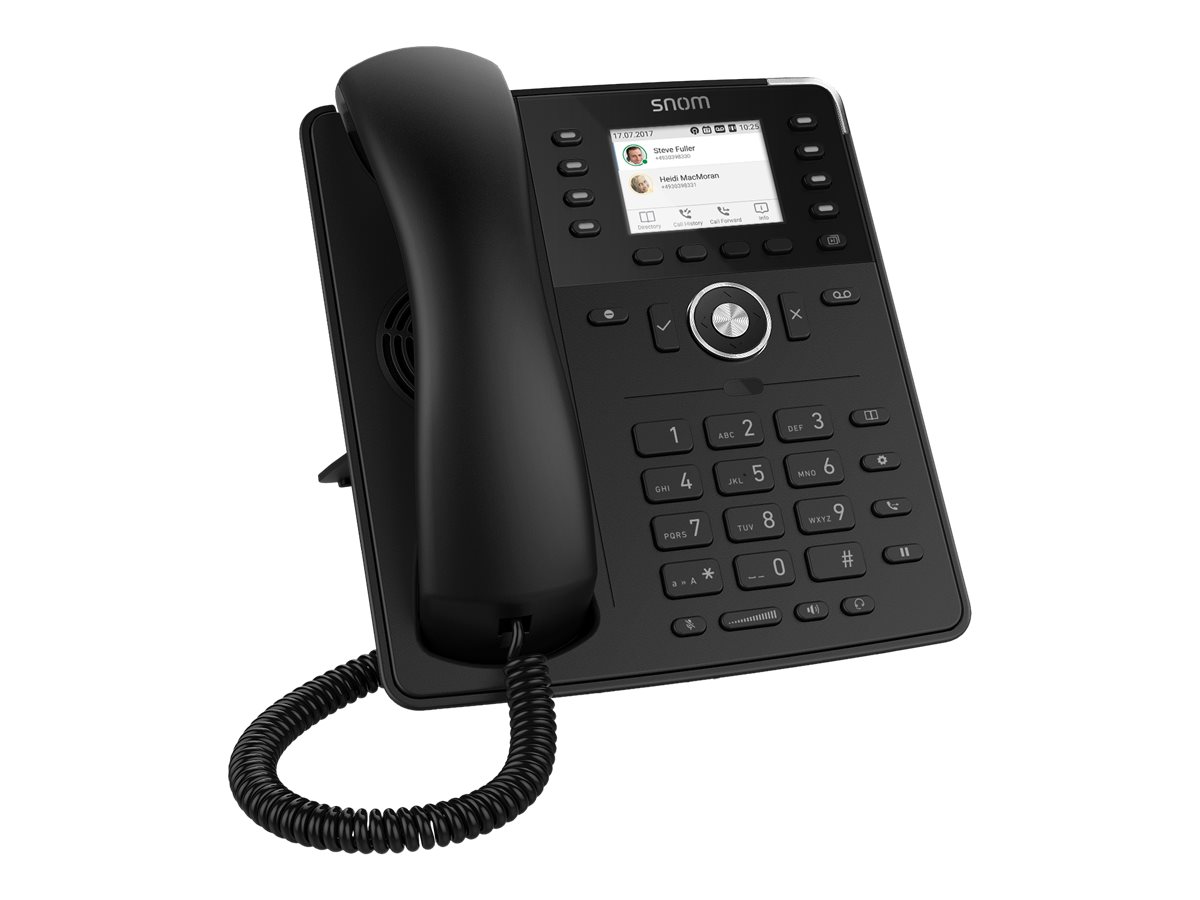 snom D735 - VoIP-Telefon - dreiweg Anruffunktion - SIP, RTCP - 12 Leitungen - Schwarz