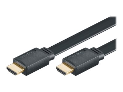 M-CAB - HDMI-Kabel mit Ethernet - HDMI mnnlich zu HDMI mnnlich - 5 m - Schwarz - flach