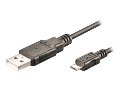 M-CAB - USB-Kabel - Micro-USB Typ B (M) zu USB (M) - USB 2.0 - 1.8 m - Schwarz