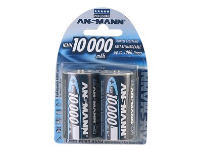 ANSMANN - Batterie 2 x D - NiMH - (wiederaufladbar) - 10000 mAh