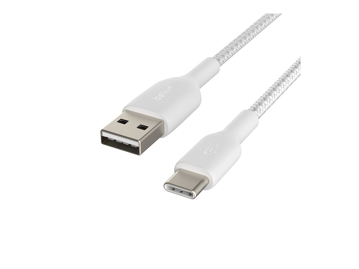 Belkin BOOST CHARGE - USB-Kabel - 24 pin USB-C (M) zu USB (M) - 3 m - weiss