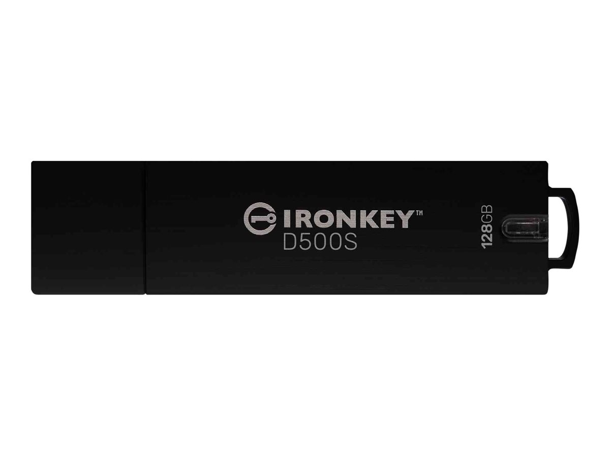 Kingston IronKey D500S - USB-Flash-Laufwerk - verschlsselt - 128 GB - USB 3.2 Gen 1 - TAA-konform