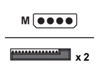 Supermicro - Netzteil - interne Stromversorgung, 4-polig (M) zu SATA-Stromstecker (W) - 30 cm