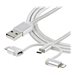 StarTech.com USB Lightning Kabel - USB-C Micro-B Laddekabel - 1m - geflochten - Silber - USB auf Lightning Kabel