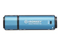 Kingston IronKey Vault Privacy 50 Series - USB-Flash-Laufwerk - verschlsselt - 8 GB - USB 3.2 Gen 1 - TAA-konform
