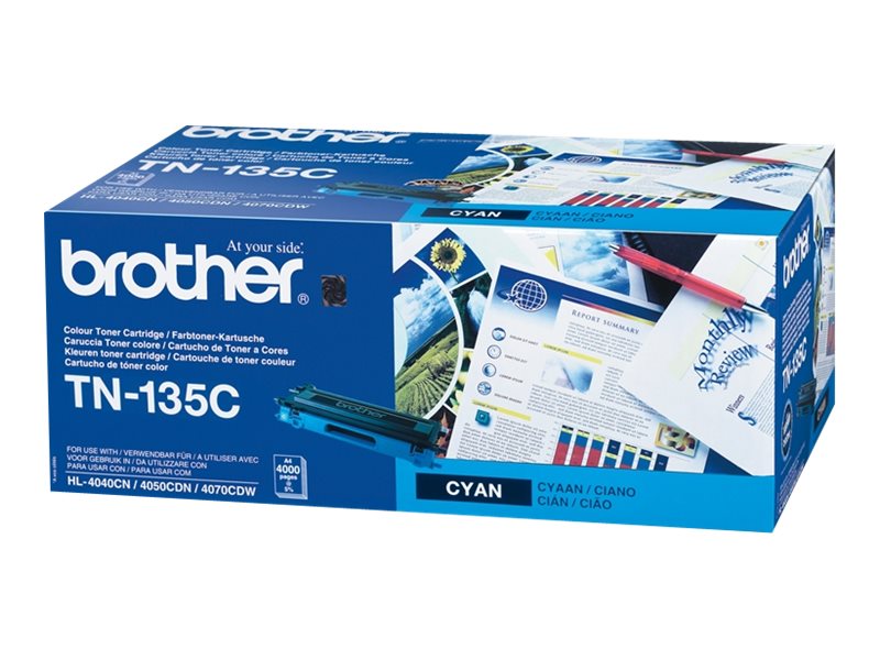 Brother TN135C - Hohe Ergiebigkeit - Cyan - Original - Tonerpatrone - fr Brother DCP-9040, 9042, 9045, HL-4040, 4050, 4070, MFC